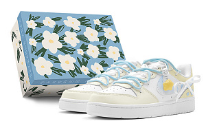 Nike Court Borough 520 Treats Treasure Girl Starry Love Low-Top Skateboard Shoes Women's Yellow