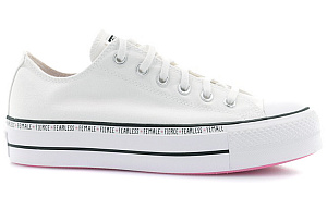 Converse Chuck Taylor All Star Lift Low Top White Sneakers Women's 1 2509081