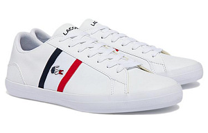 LACOSTE Lerond Low Top Stylish Skateboarding Shoes Men's White 1 2509246