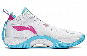 LiNing Wade Shadow 5 Cushioning Impact Resistant Rebound Low Top Basketball Shoes Men's Standard White/Rose Red 1 2509293
