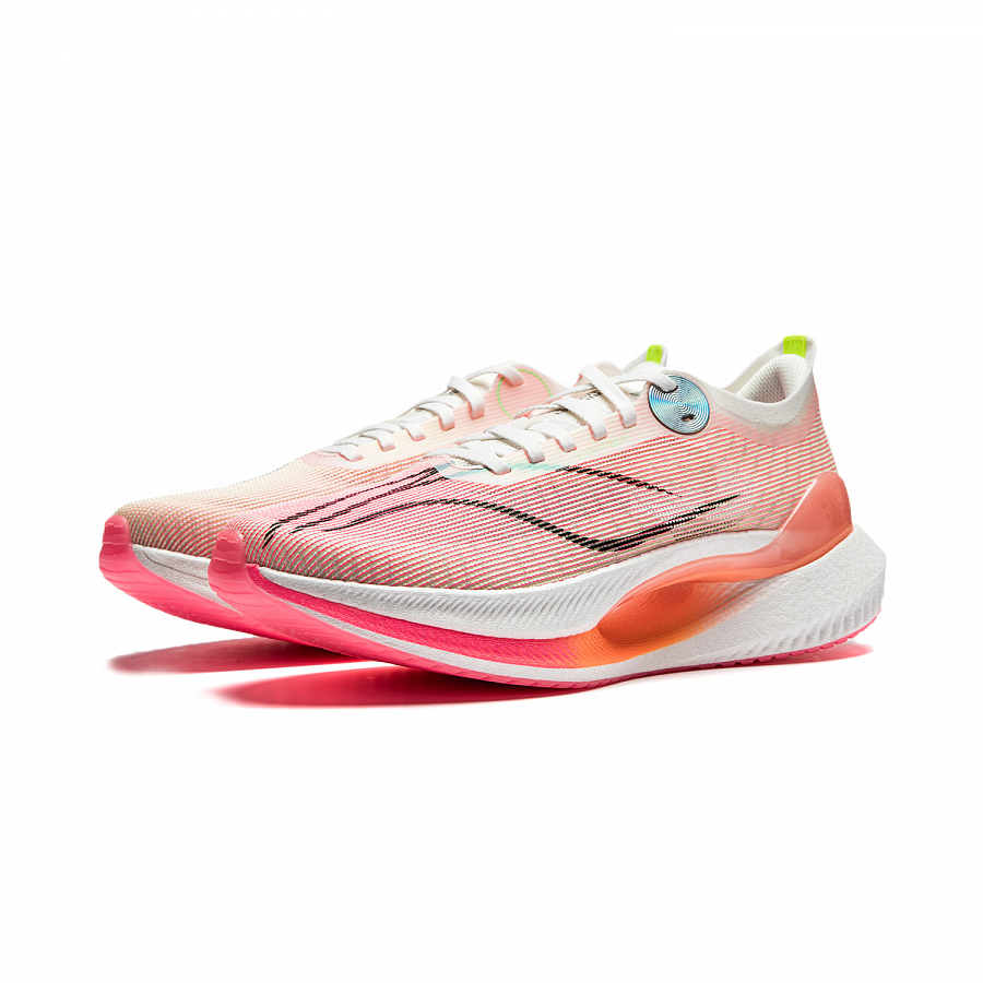 LINING Shadow 2 Essential Running Shoes Men Low Top Ivory/Fluorescent Rose Pink купить в интернет-магазине Yoocart с быстрой доставкой по России.