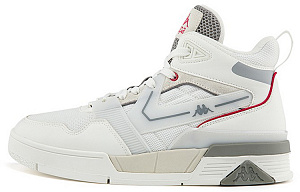 Kappa Wear-Resistant Slip-Resistant High-Top Skateboard Shoes Unisex White Gray