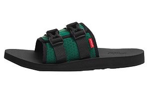 THE NORTH FACE X Supreme Trekking Base Camp Strap Slides 'Black Green'