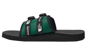 THE NORTH FACE X Supreme Trekking Base Camp Strap Slides 'Black Green' 1 2509983
