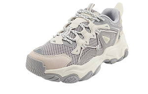 Kappa Breathable Coverage Low-Top Chunky Sneakers Unisex Gray 1 2510240