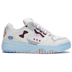 Kappa Anti-Slip Wear-Resistant Low-Top Skateboard Shoes Women's White Blue 1 2510750