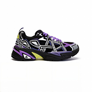 Kappa Anti-Slip Wear-Resistant Low-Top Casual Running Shoes Unisex Black Purple 1 2510758