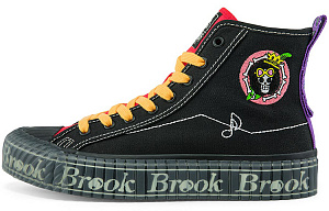 Kappa Canvas Shoes Unisex High top Black/Warm Red
