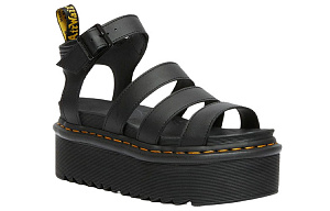 Dr. Martens Women's Blaire Hydro Leather Platform Strap Sandal 'Black' Women's 1 2511210