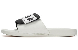 Kappa Slip Resistant Quiet Slide Slippers Unisex Black White