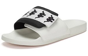 Kappa Slip Resistant Quiet Slide Slippers Unisex Black White 1 2511380