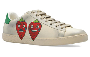 GUCCI ACE Low Top Stylish Skateboarding Shoes Women's White Vintage Version 1 2511470