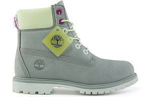 Timberland Premium 6 Inch Waterproof Wide Fit Boot 'Grey Nubuck' Women's 1 2512638