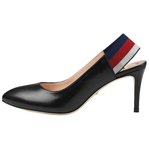 GUCCI Slim Heel High Heels 7.5cm Women's Black