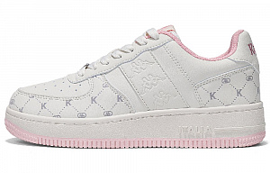 Kappa Flowers Back to Back Slip Resistant Abrasion Resistant Low top Skateboard Shoes Women's White Pink