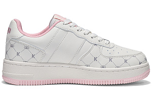 Kappa Flowers Back to Back Anti Slip Wear Resistant Low Top Skateboard Shoes Women's White Pink 1 2513686
