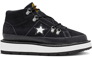 Converse Fleece Lined Boot One Star Thick Sole Black White Women's 1 2513775
