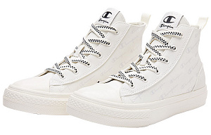 Champion Canvas Shoes Unisex High top Milk White/Rain Mist Gray 1 2514301