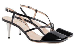 GUCCI Cone Heel High Heels Women's Black 1 2514404