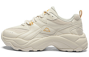 Kappa Anti-Slip Wear-Resistant Breathable Height Increasing Low-Top Chunky Sneakers Women's Beige Yellow 1 2514625