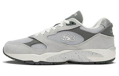LACOSTE Breathable Lightweight Low-Top Casual Shoes Men's Gray