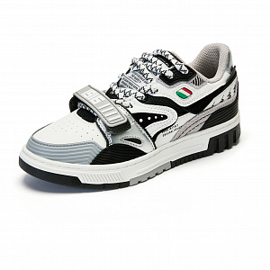 Kappa Anti-Slip Wear-Resistant Lightweight Breathable Skateboard Shoes Unisex Gray White 1 2515240
