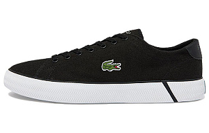 LACOSTE Gripshot Abrasion Resistant Low Top Skateboard Shoes Men's Black