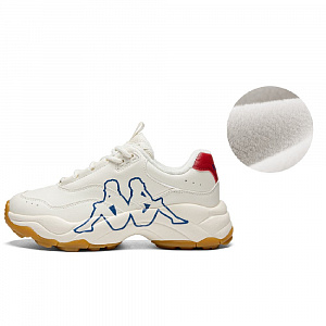 Kappa Anti-Slip Wear-Resistant Low-Top Chunky Sneakers Unisex White