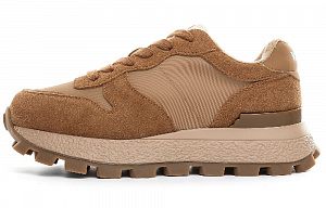 Kappa Height Increasing Wear-Resistant Slip-Resistant Low-Top Casual Shoes Women's Stag Brown