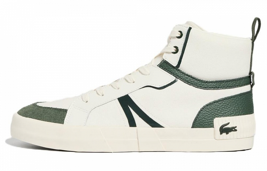 LACOSTE High-Top Skateboard Shoes Men's White Green купить в интернет-магазине Yoocart с быстрой доставкой по России.