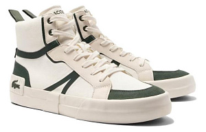 LACOSTE High-Top Skateboard Shoes Men's White Green 1 2516403