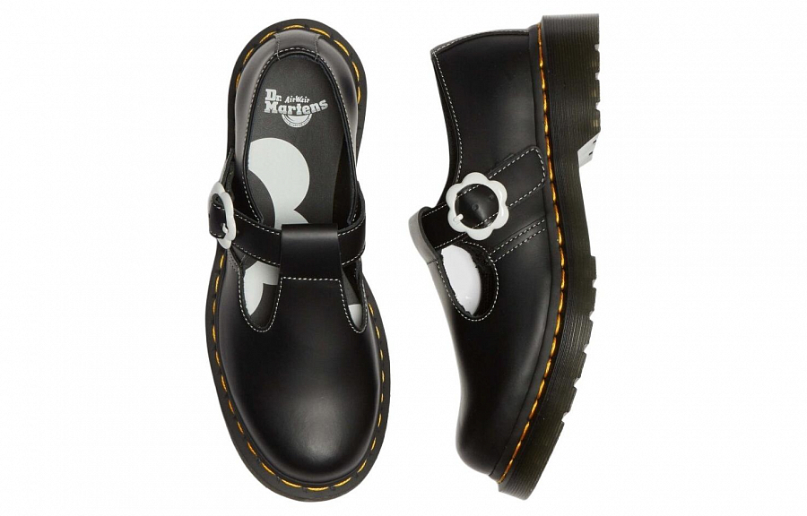 Dr. Martens Polley Smooth Leather Mary Janes 'Black' Women's купить в интернет-магазине Yoocart с быстрой доставкой по России.