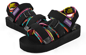 Kappa Beach Sandals Women's Black/Green/Red/Yellow 1 2516775