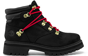 Timberland Holiday Luxe Waterproof Boot 'Black Nubuck Red' Women's 1 2517028