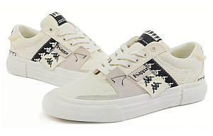 Kappa Durable Lightweight And Breathable Low-Top Skateboard Shoes Unisex Black White 1 2517108