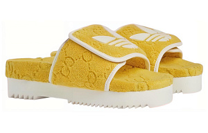 GUCCI Adidas X GUCCI Women's Gg Platform Sandal 'Yellow Cotton Sponge' Women's 1 2517161