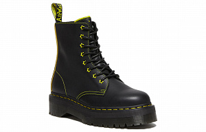 Dr. Martens Jadon Ii Boot Neon Star Leather Platforms 'Black Yellow' 1 2517230