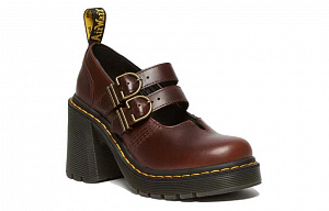 Dr.Martens Chunky Heel Mary Jane Shoes Women's Dark Brown 1 2517678