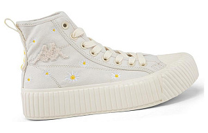 Kappa Label String Coverage Anti-Slip And Wear-Resistant High-Top Skateboard Shoes Women's Moon Gray 1 2518055