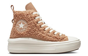 Converse Women's Chuck Taylor All Star Move Platform High 'Sherpa Champagne Tan' Women's 1 2518505