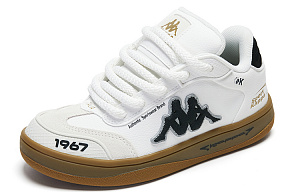 Kappa Abrasion-Resistant Low-Top Skateboard Shoes Unisex White 1 2518890