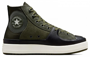 Converse All Star Cushioning Wear-Resistant High-Top Outdoor Shoes Unisex Black Green 1 2518925