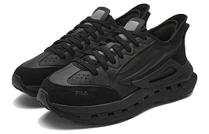 FILA KM Cushioned Wear-Resistant Breathable Low-Top Casual Running Shoes Men's Black 1 2518962