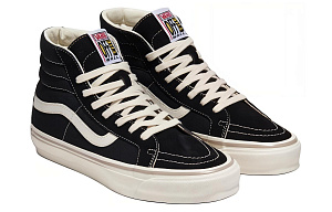 Vans SK8 Skate-Hi Reissue 38 Cushioning Wear-Resistant High-Top Skateboard Shoes Unisex Black White 1 2519079