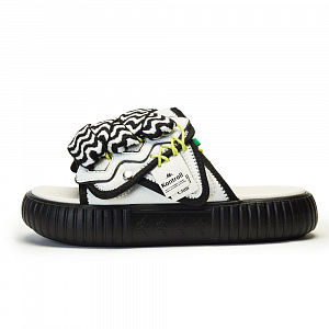 Kappa Slip Resistant Slide Slippers Unisex White Black