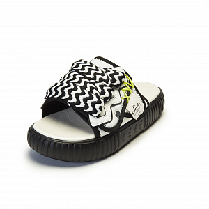 Kappa Slip Resistant Slide Slippers Unisex White Black 1 2519175