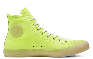 Converse Neon Leather Chuck Taylor All Star High Top 'Neon Yellow' 1 2519207