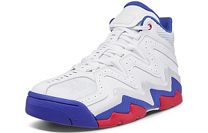 Kappa Cushioned Slip Resistant Mid Top Vintage Basketball Shoes Men's White Blue 1 2519274