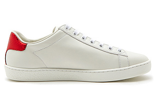 GUCCI Women's Ace Low 'Lips Sequin   White' 1 2519386
