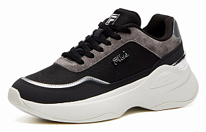 FILA Cushioned Wear-Resistant Height Increasing Low-Top Casual Shoes Women's Black Gray 1 2519397